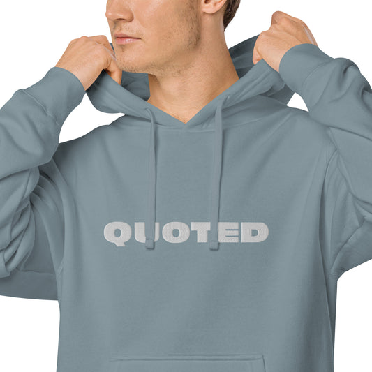 Quoted summer pigment dyed hoodie
