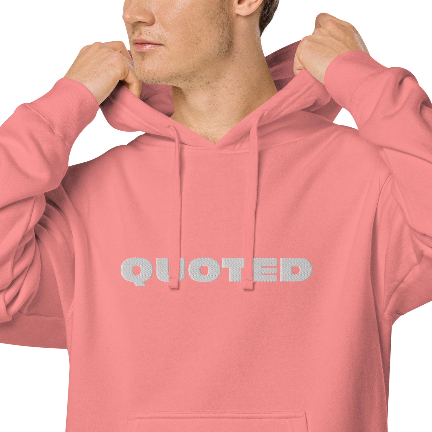 Quoted summer pigment dyed hoodie